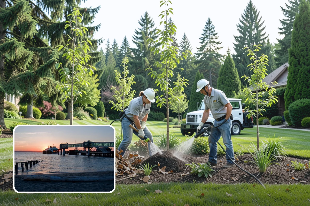 Fir Bark Installation in Edmonds, Snohomish County, WA - Excellent drainage that suits wet PNW soils