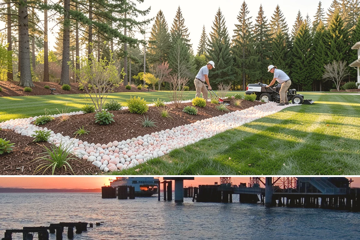 Fir Bark Installation in Edmonds, Snohomish County, WA - Fir bark works well applied in spring or fall