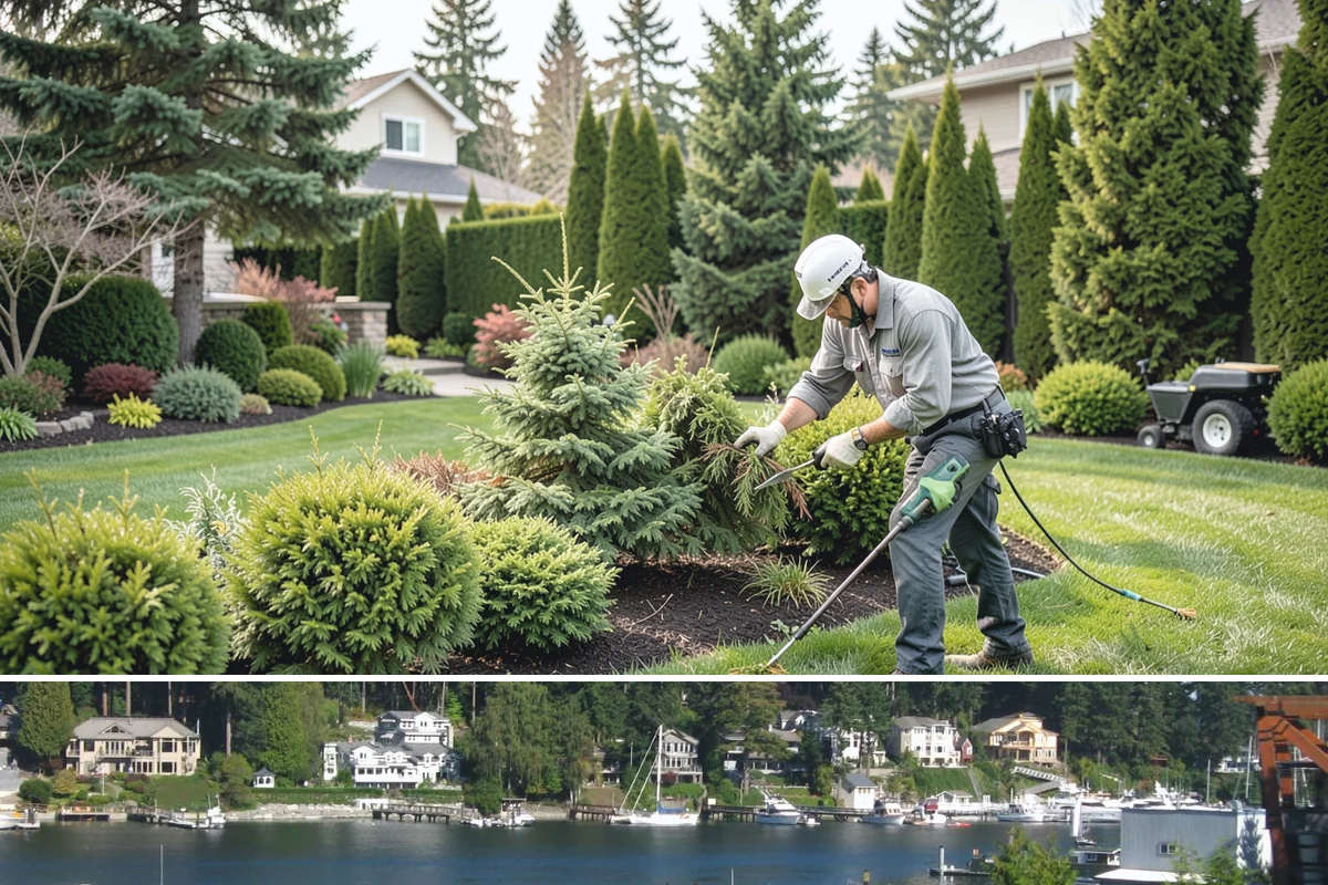 Fir Bark Installation in Gig Harbor, Pierce County, WA - Fir bark works well applied in spring or fall