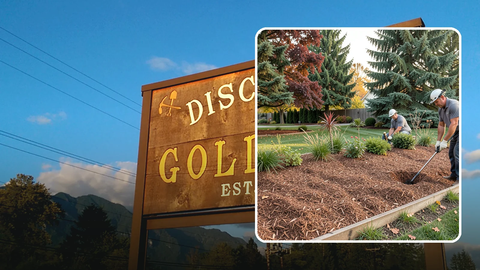 Fir Bark Installation in Gold Bar, Snohomish County, WA - We install chunky Douglas fir bark that drains beautifully and gives large beds a rugged, natural texture.