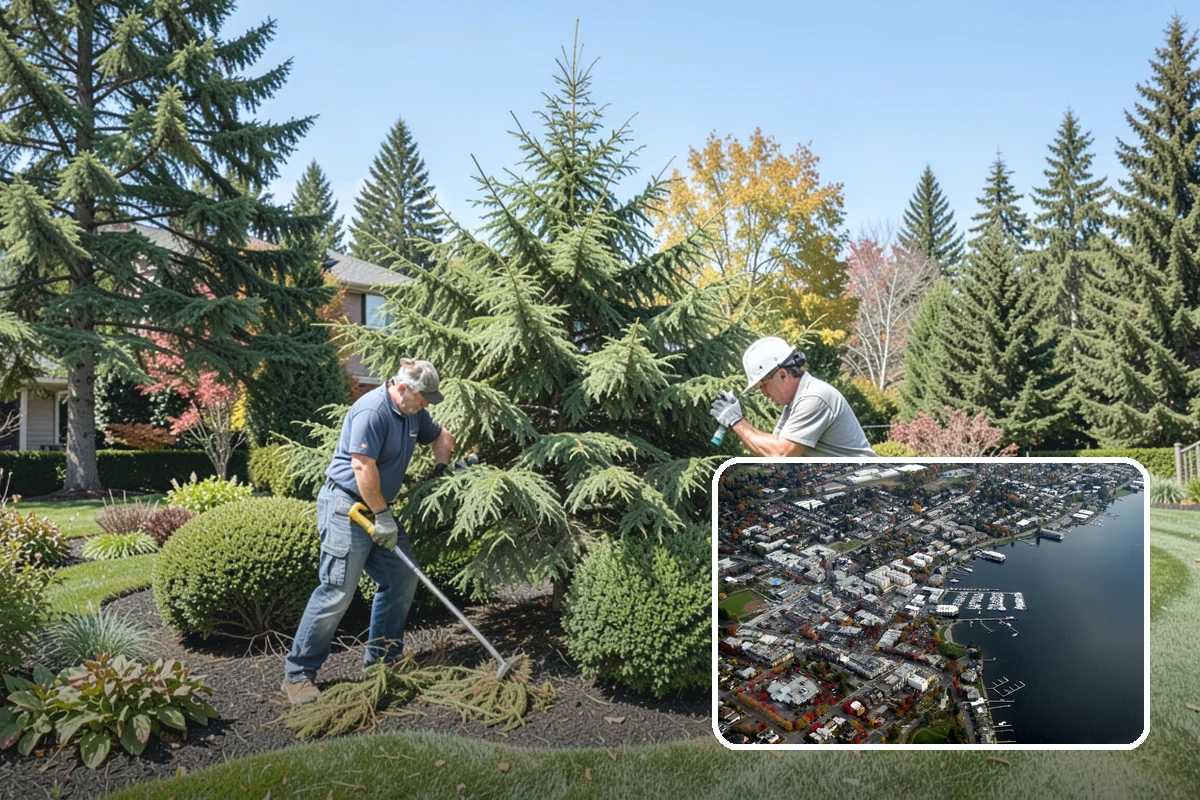 Fir Bark Installation in Kirkland, King County, WA - Excellent drainage that suits wet PNW soils