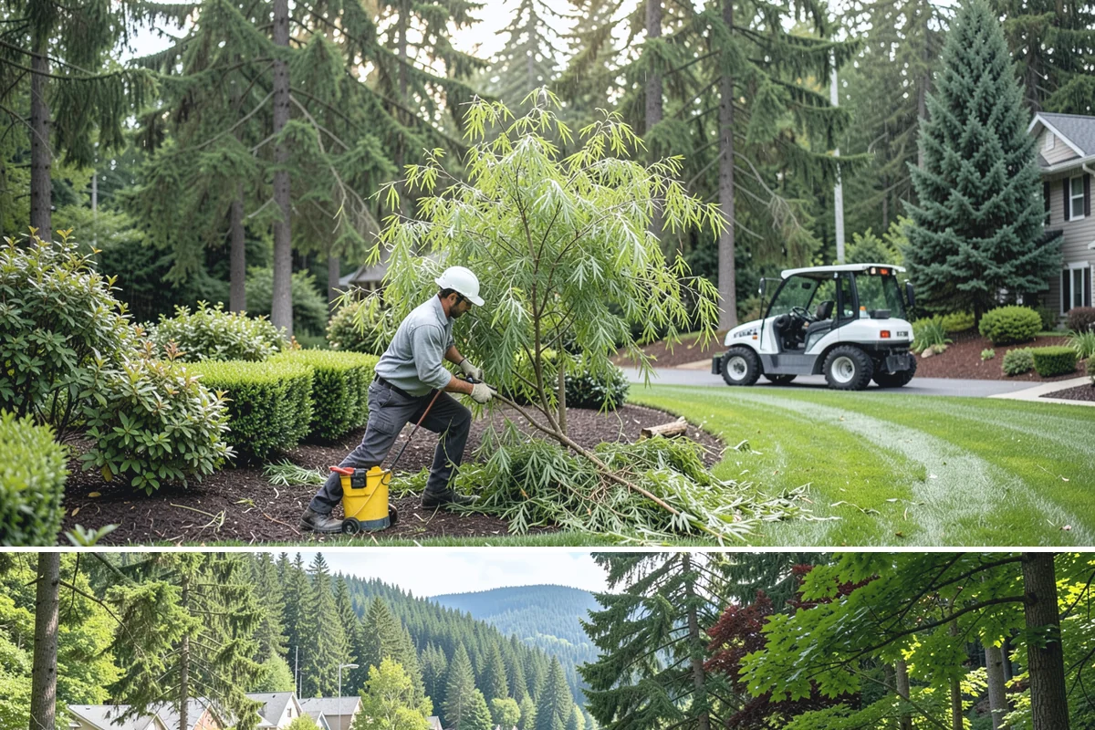 Fir Bark Installation in Lake Forest Park, King County, WA - Fir bark works well applied in spring or fall