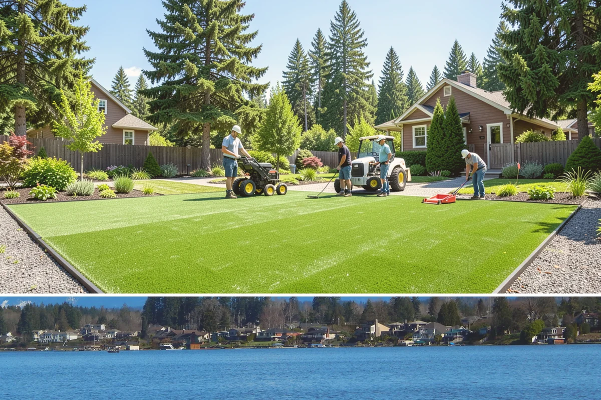 Fir Bark Installation in Lake Stevens, Snohomish County, WA - Fir bark works well applied in spring or fall