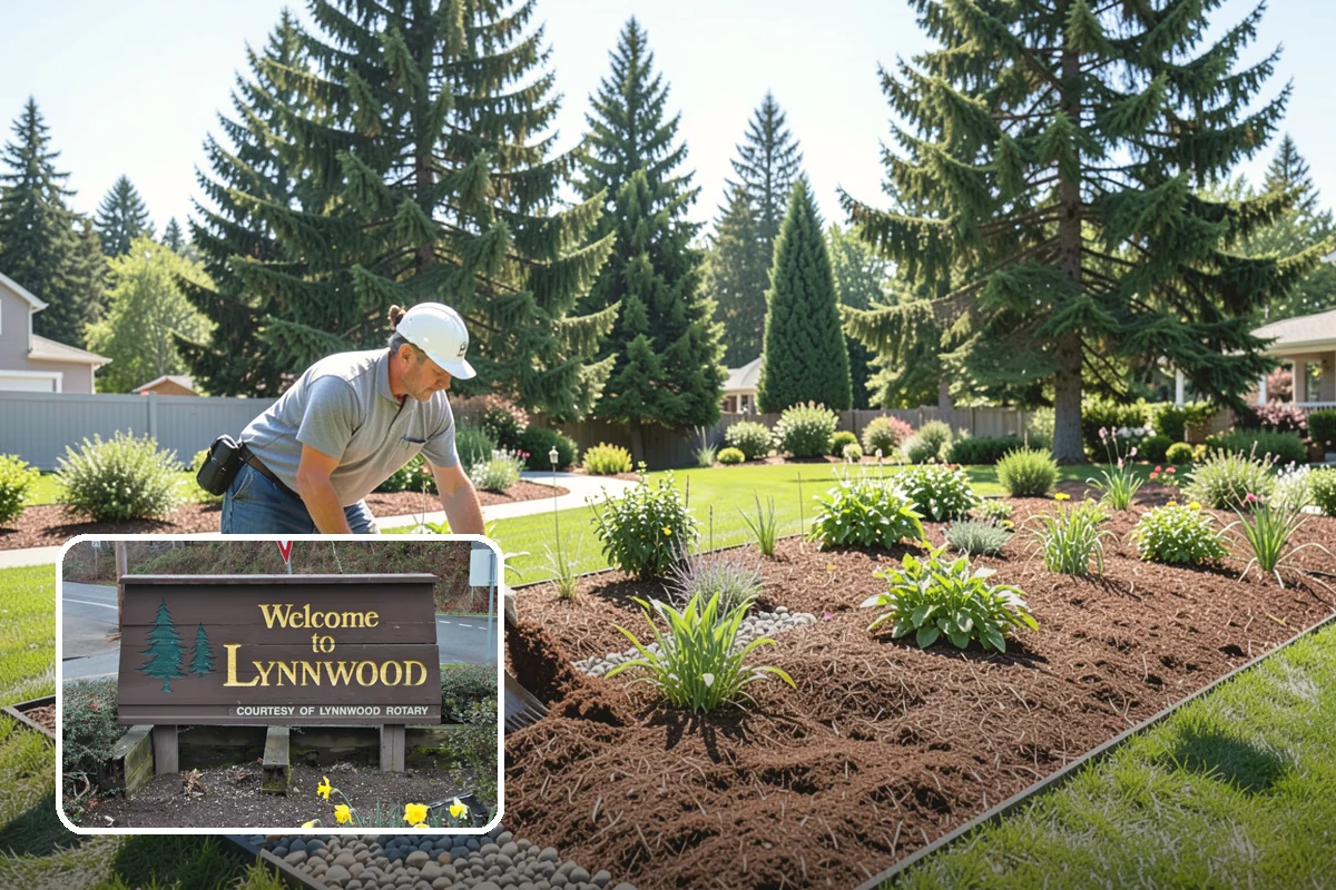 Fir Bark Installation in Lynnwood, Snohomish County, WA - Excellent drainage that suits wet PNW soils