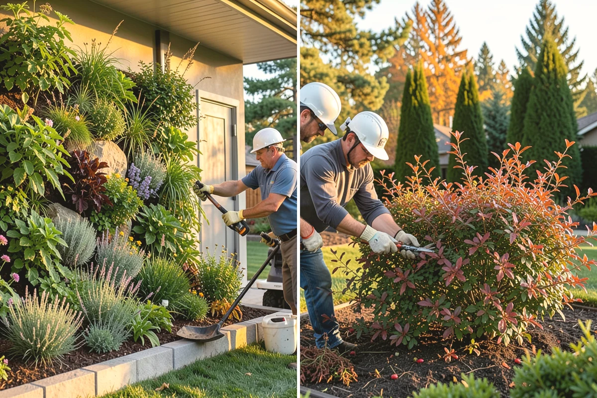Fir Bark Installation in Mountlake Terrace, Snohomish County, WA - Assess bed scale and recommend a small, medium, or large nugget grade