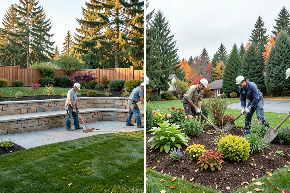 Fir Bark Installation in Normandy Park, King County, WA - Assess bed scale and recommend a small, medium, or large nugget grade