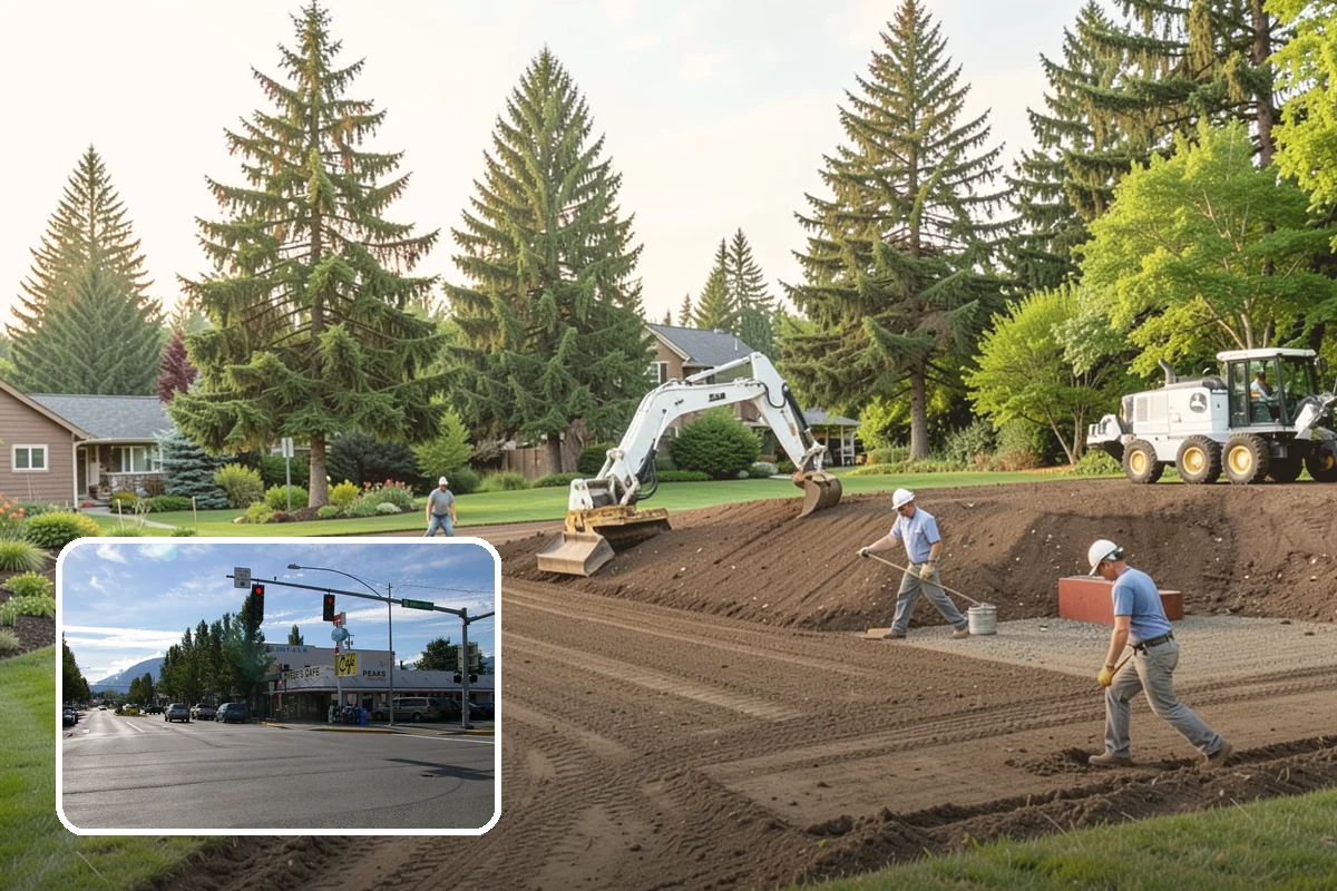 Fir Bark Installation in North Bend, King County, WA - Excellent drainage that suits wet PNW soils