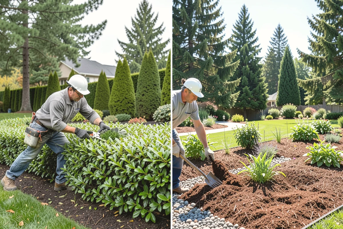 Fir Bark Installation in North Bend, King County, WA - Assess bed scale and recommend a small, medium, or large nugget grade