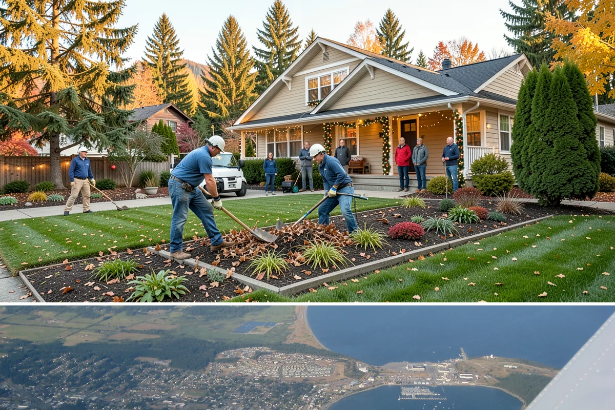 Fir Bark Installation in Oak Harbor, Island County, WA - Fir bark works well applied in spring or fall