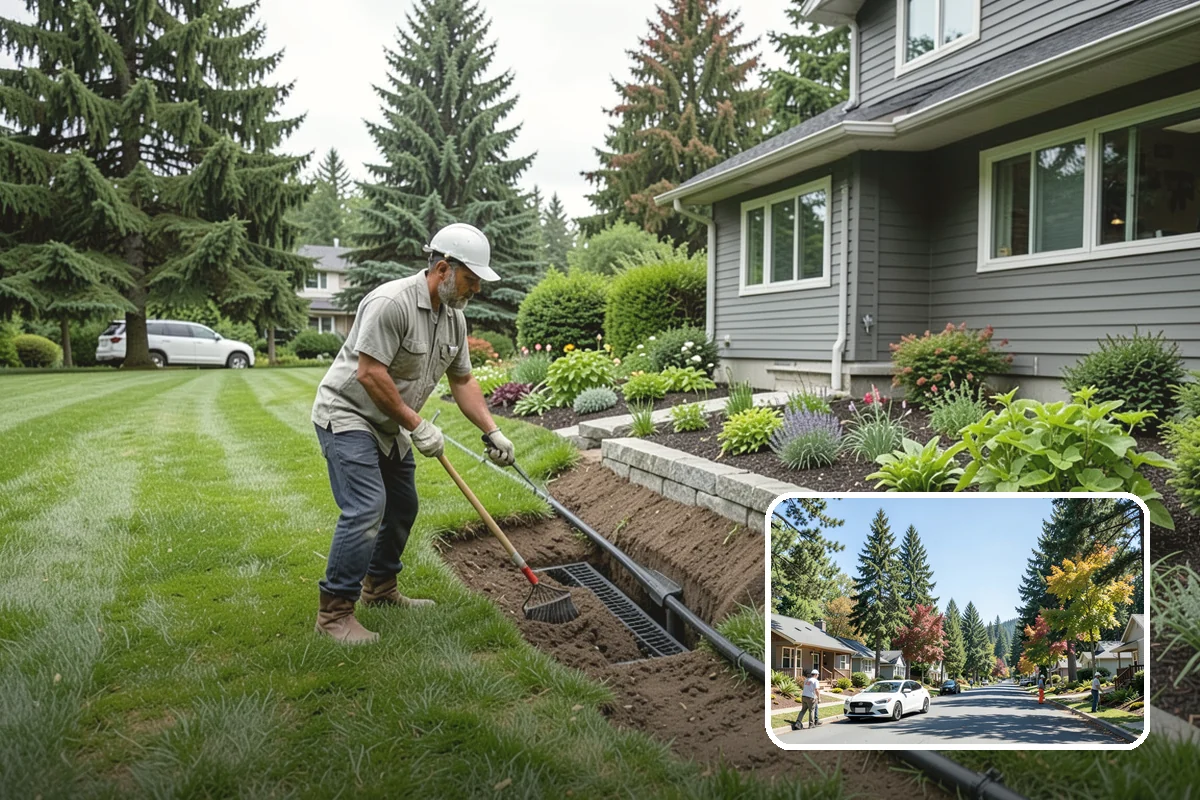 Fir Bark Installation in Orting, Pierce County, WA - Excellent drainage that suits wet PNW soils