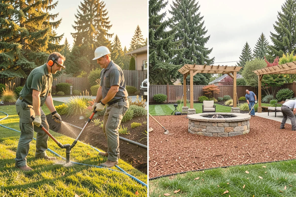 Fir Bark Installation in Orting, Pierce County, WA - Assess bed scale and recommend a small, medium, or large nugget grade