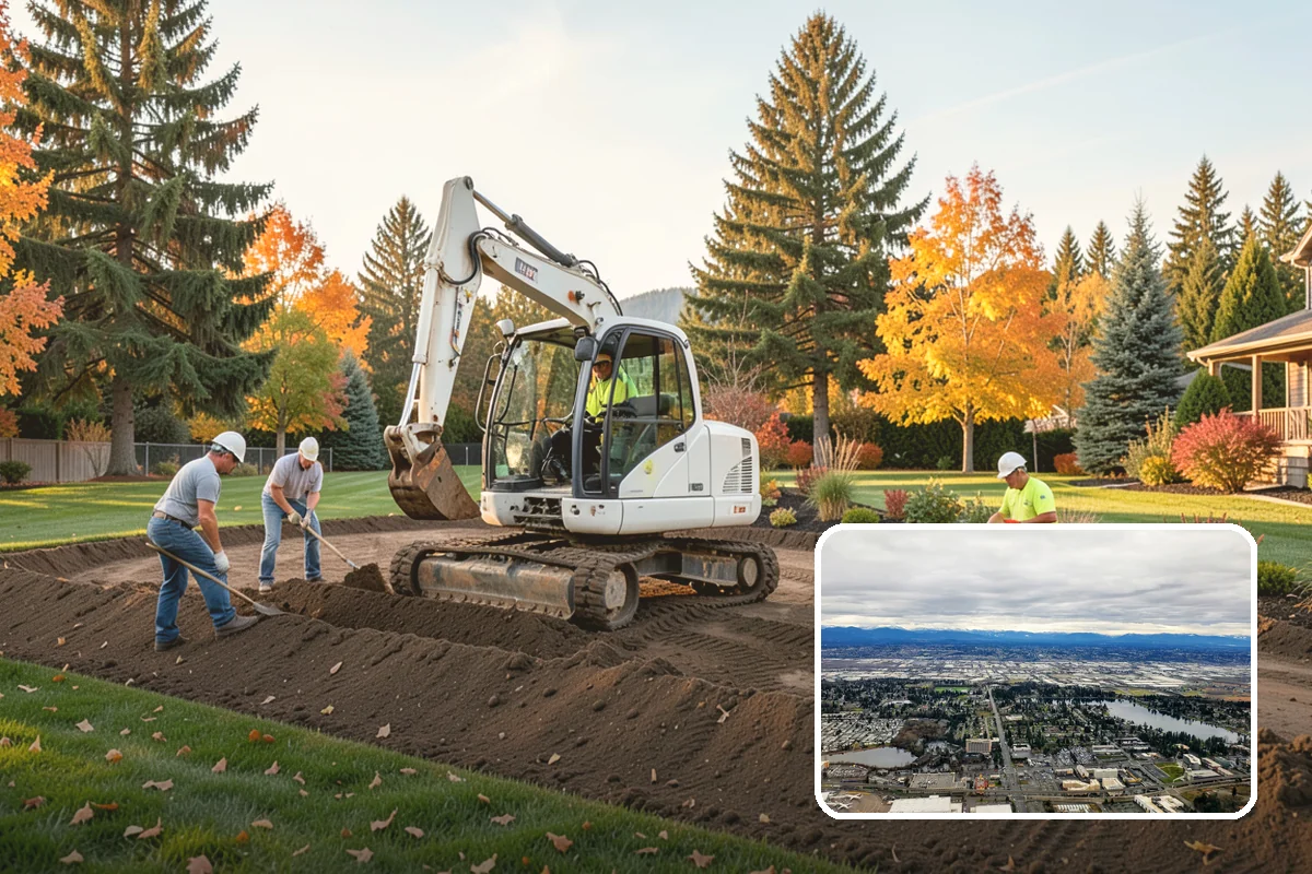 Fir Bark Installation in SeaTac, King County, WA - Excellent drainage that suits wet PNW soils
