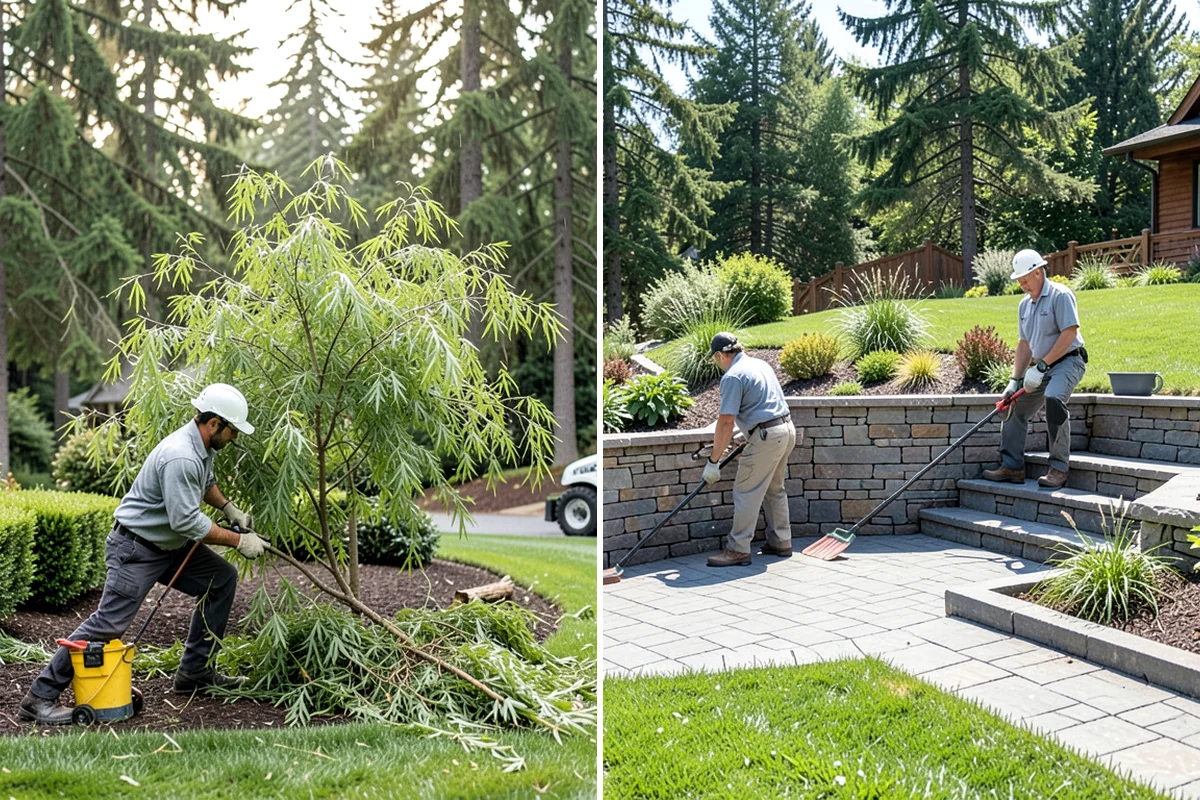 Fir Bark Installation in Sedro-Woolley, Skagit County, WA - Assess bed scale and recommend a small, medium, or large nugget grade