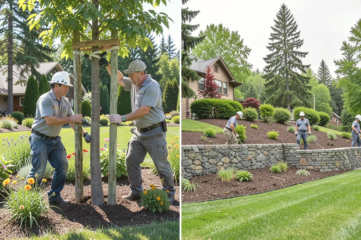 Fir Bark Installation in Tacoma, Pierce County, WA - Assess bed scale and recommend a small, medium, or large nugget grade