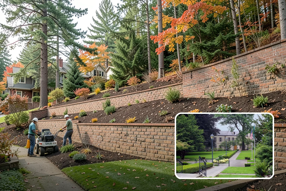 Fir Bark Installation in Woodinville, King County, WA - Excellent drainage that suits wet PNW soils