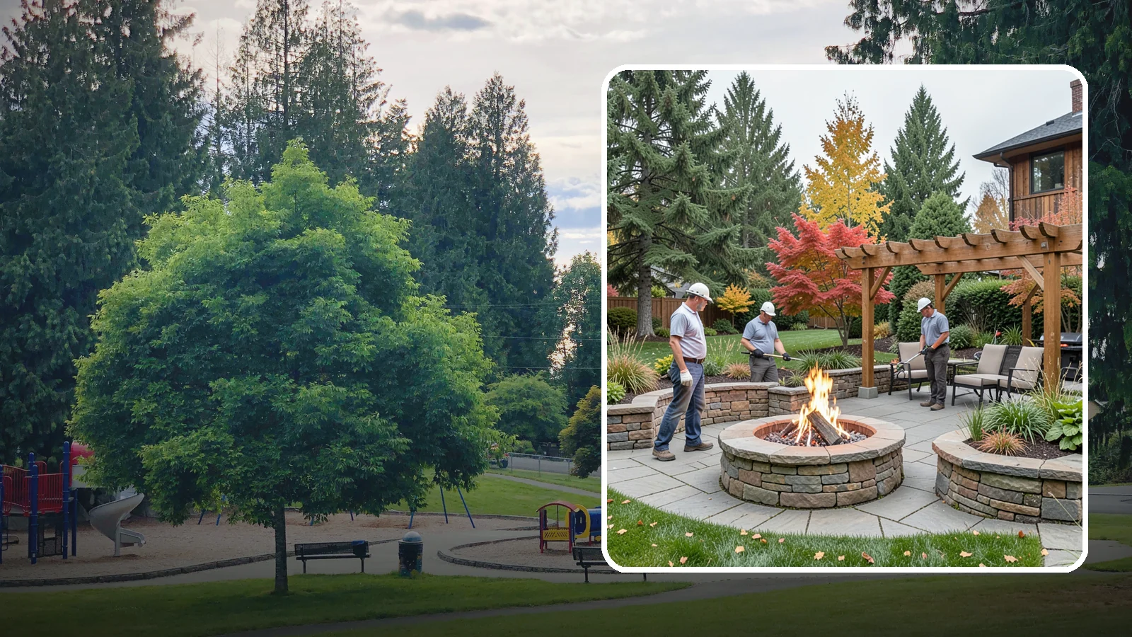Fire Features in Bonney Lake, Pierce County, WA - Custom fire features - pits, fireplaces, bowls, and tables - that add warmth and drama to any space.