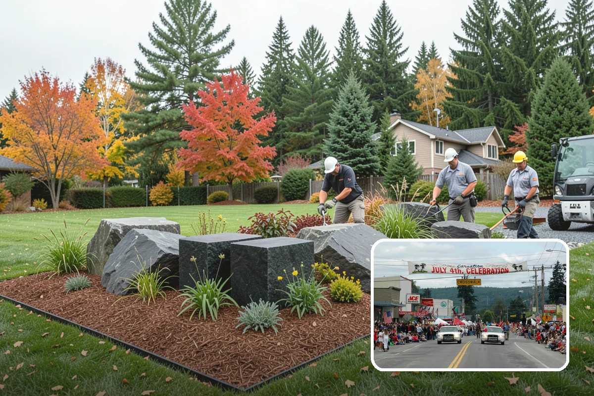 Fire Features in Carnation, King County, WA - Warmth, light, and a focal point