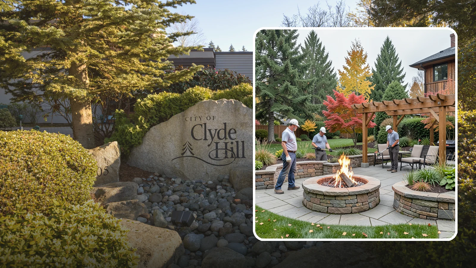 Fire Features in Clyde Hill, King County, WA - Custom fire features - pits, fireplaces, bowls, and tables - that add warmth and drama to any space.