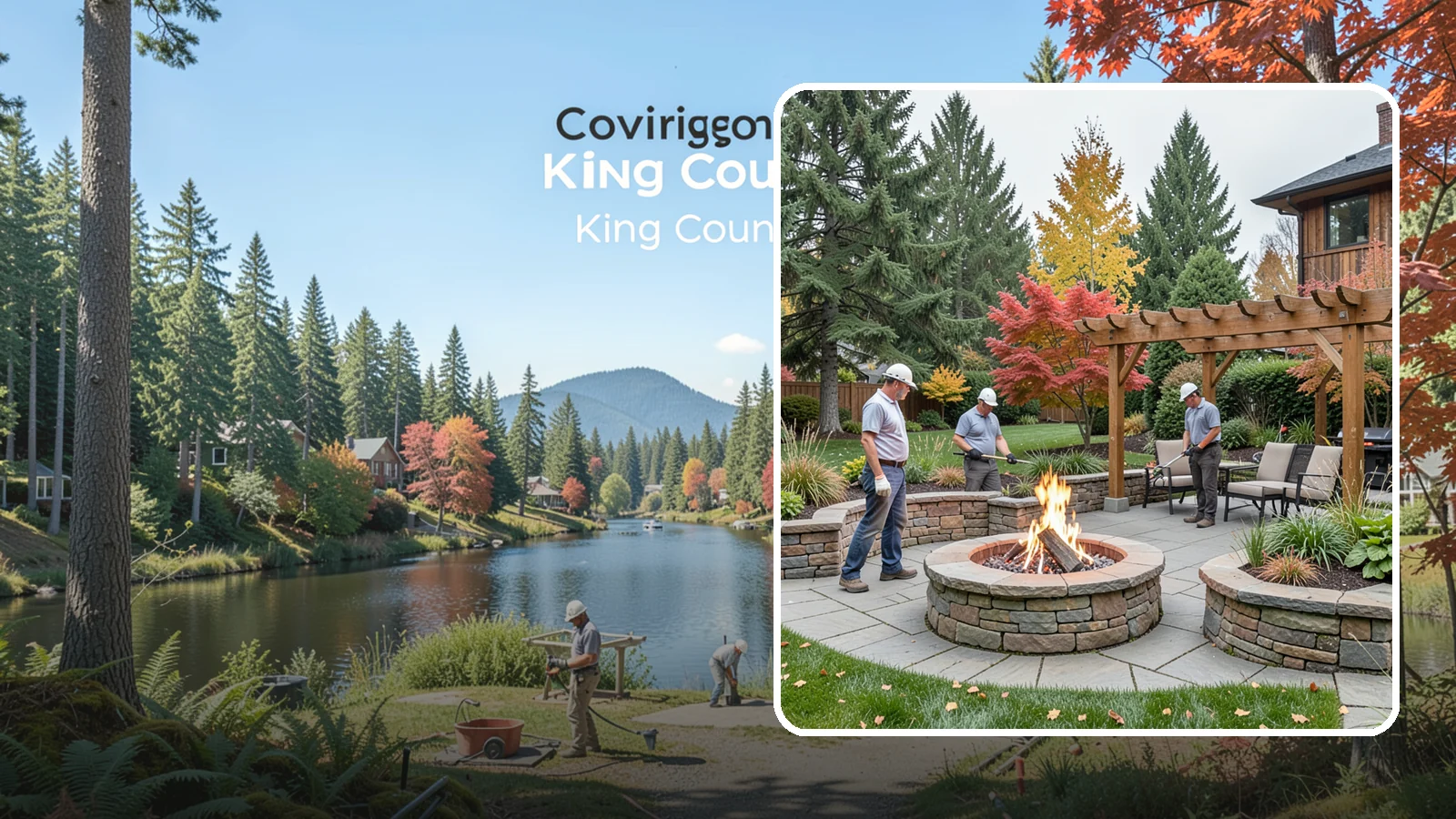 Fire Features in Covington, King County, WA - Custom fire features - pits, fireplaces, bowls, and tables - that add warmth and drama to any space.