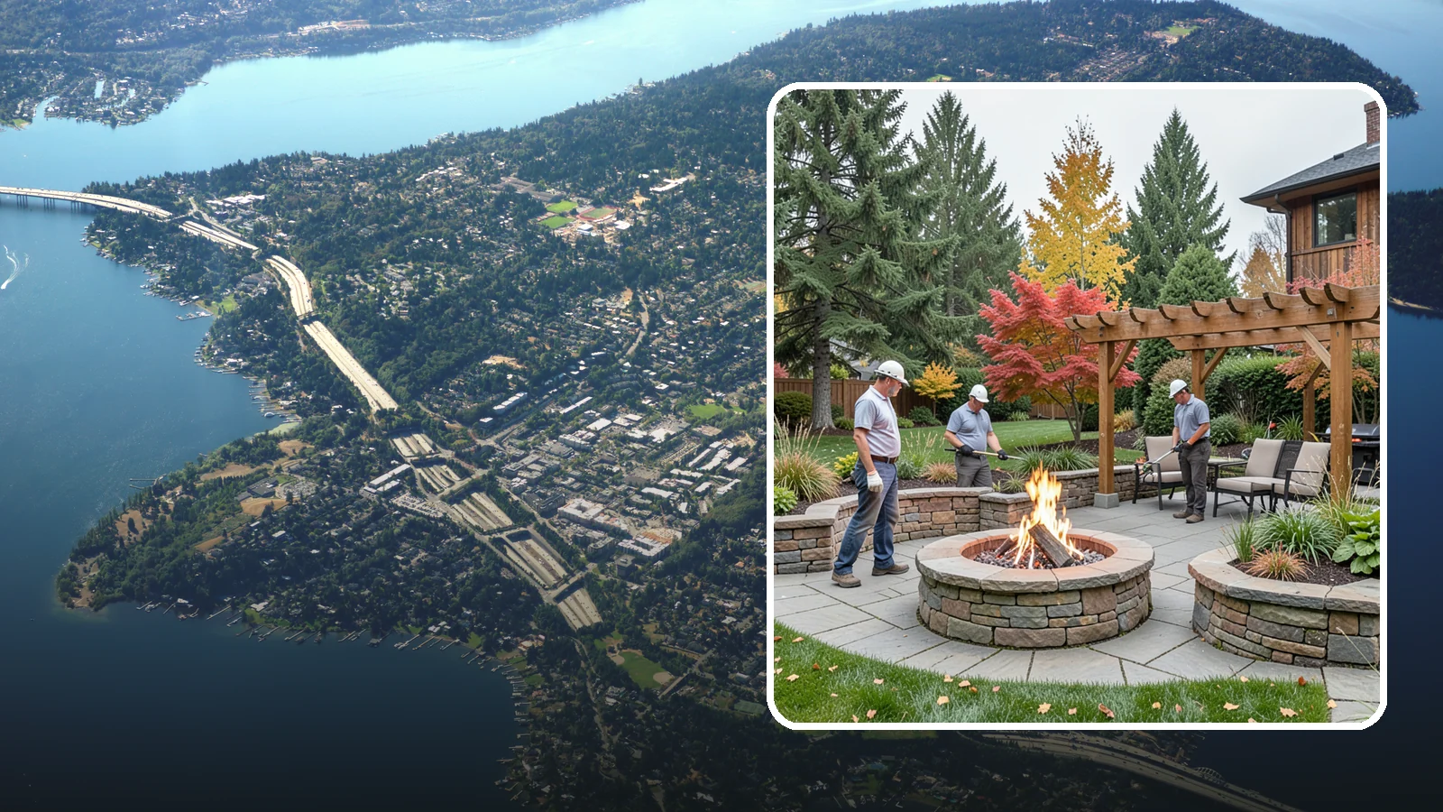 Fire Features in Mercer Island, King County, WA - Custom fire features - pits, fireplaces, bowls, and tables - that add warmth and drama to any space.