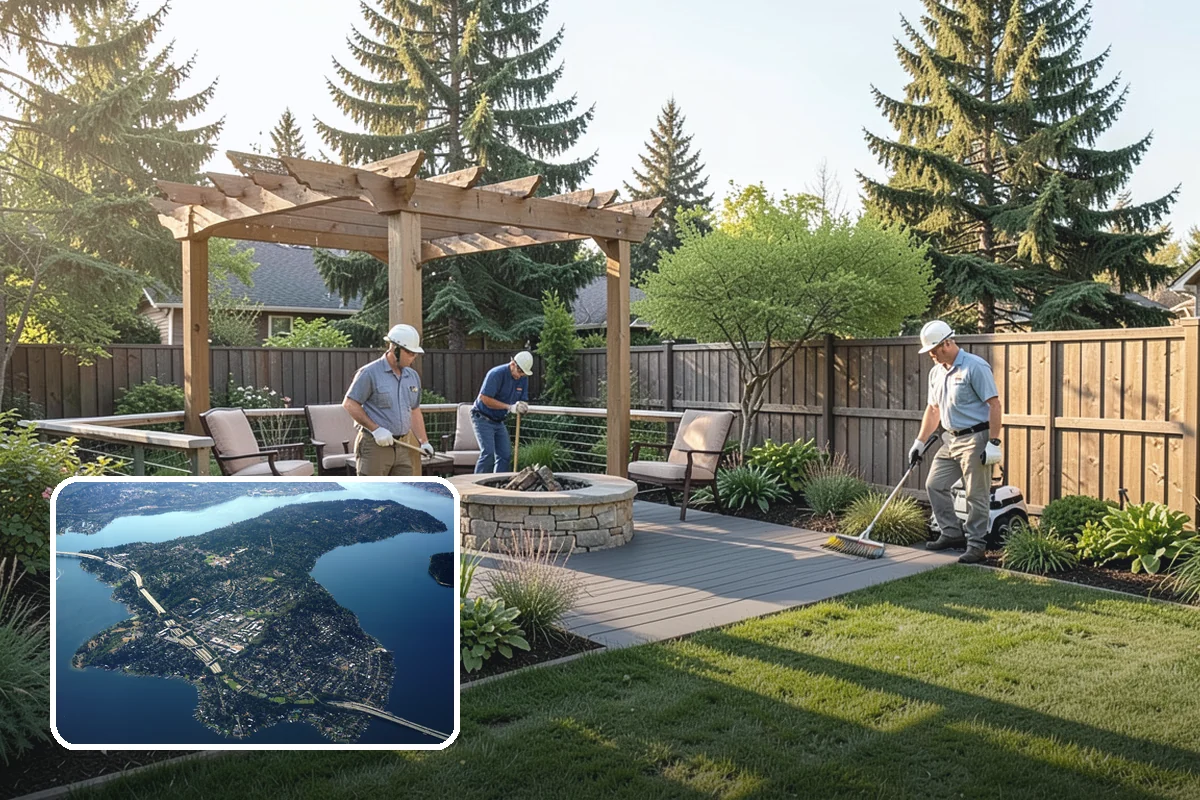 Fire Features in Mercer Island, King County, WA - Warmth, light, and a focal point