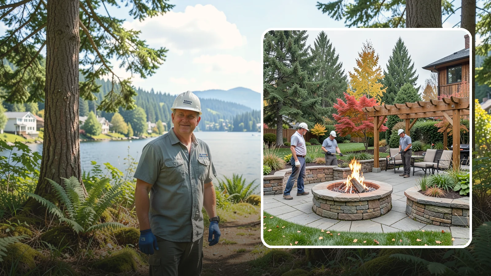 Fire Features in Milton, King County, WA - Custom fire features - pits, fireplaces, bowls, and tables - that add warmth and drama to any space.