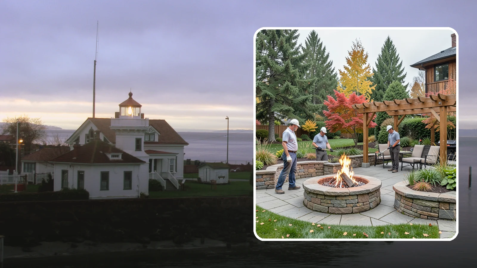 Fire Features in Mukilteo, Snohomish County, WA - Custom fire features - pits, fireplaces, bowls, and tables - that add warmth and drama to any space.