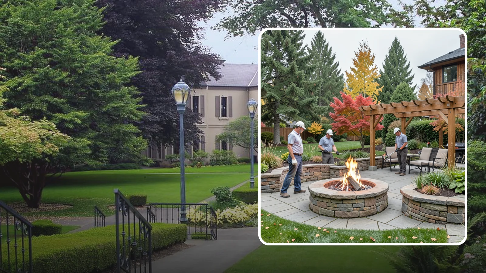Fire Features in Woodinville, King County, WA - Custom fire features - pits, fireplaces, bowls, and tables - that add warmth and drama to any space.