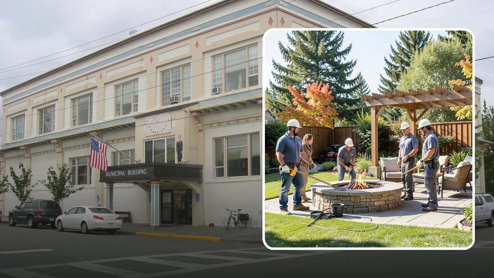 Fire Pit Installation in Anacortes, Skagit County, WA - Wood-burning or gas fire pits that create a warm, inviting gathering spot for year-round evenings.