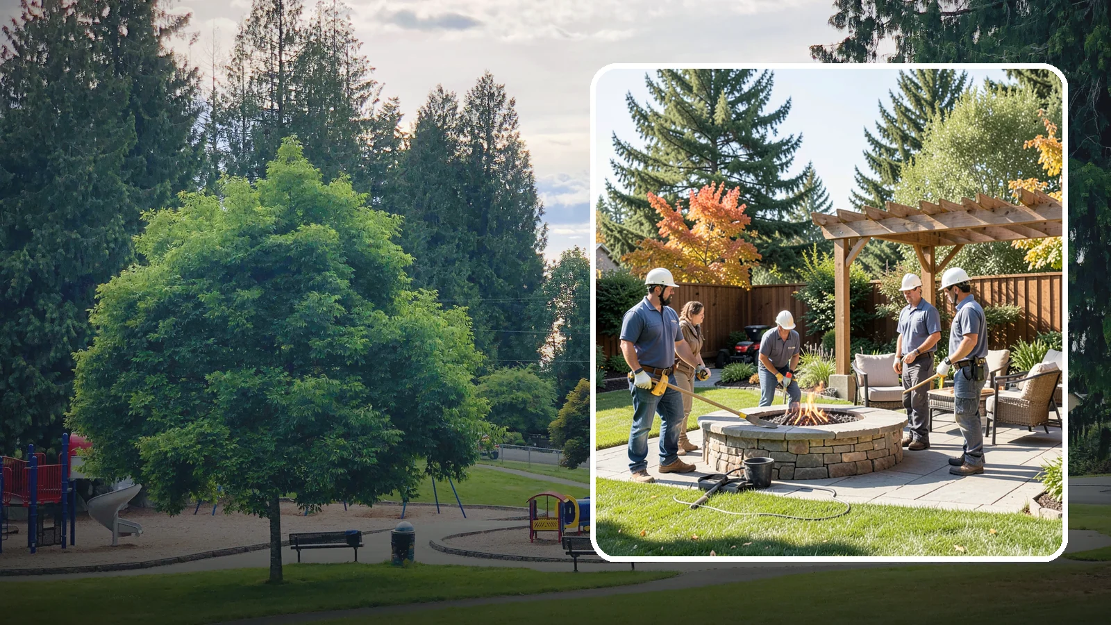Fire Pit Installation in Bonney Lake, Pierce County, WA - Wood-burning or gas fire pits that create a warm, inviting gathering spot for year-round evenings.
