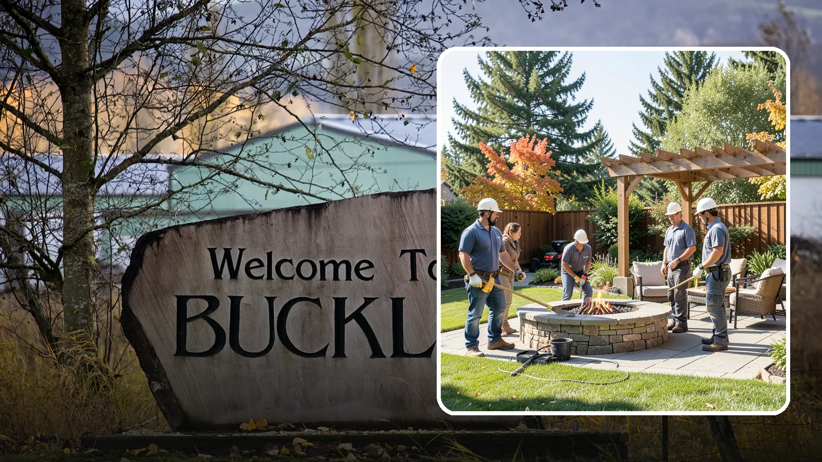 Fire Pit Installation in Buckley, Pierce County, WA - Wood-burning or gas fire pits that create a warm, inviting gathering spot for year-round evenings.