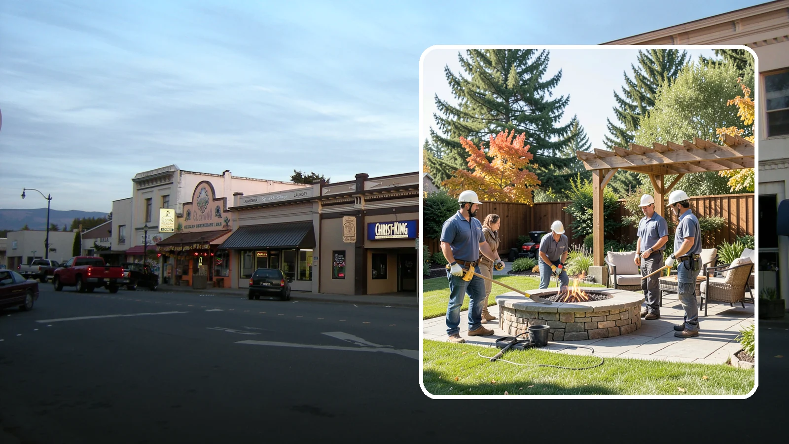 Fire Pit Installation in Burlington, Skagit County, WA - Wood-burning or gas fire pits that create a warm, inviting gathering spot for year-round evenings.