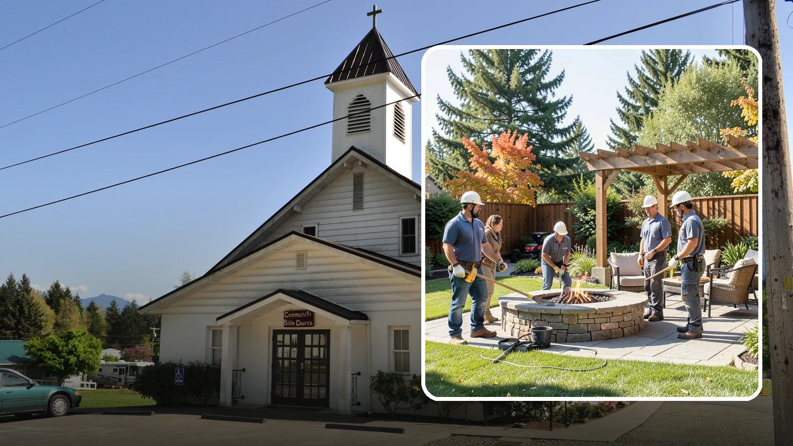 Fire Pit Installation in Concrete, Skagit County, WA - Wood-burning or gas fire pits that create a warm, inviting gathering spot for year-round evenings.