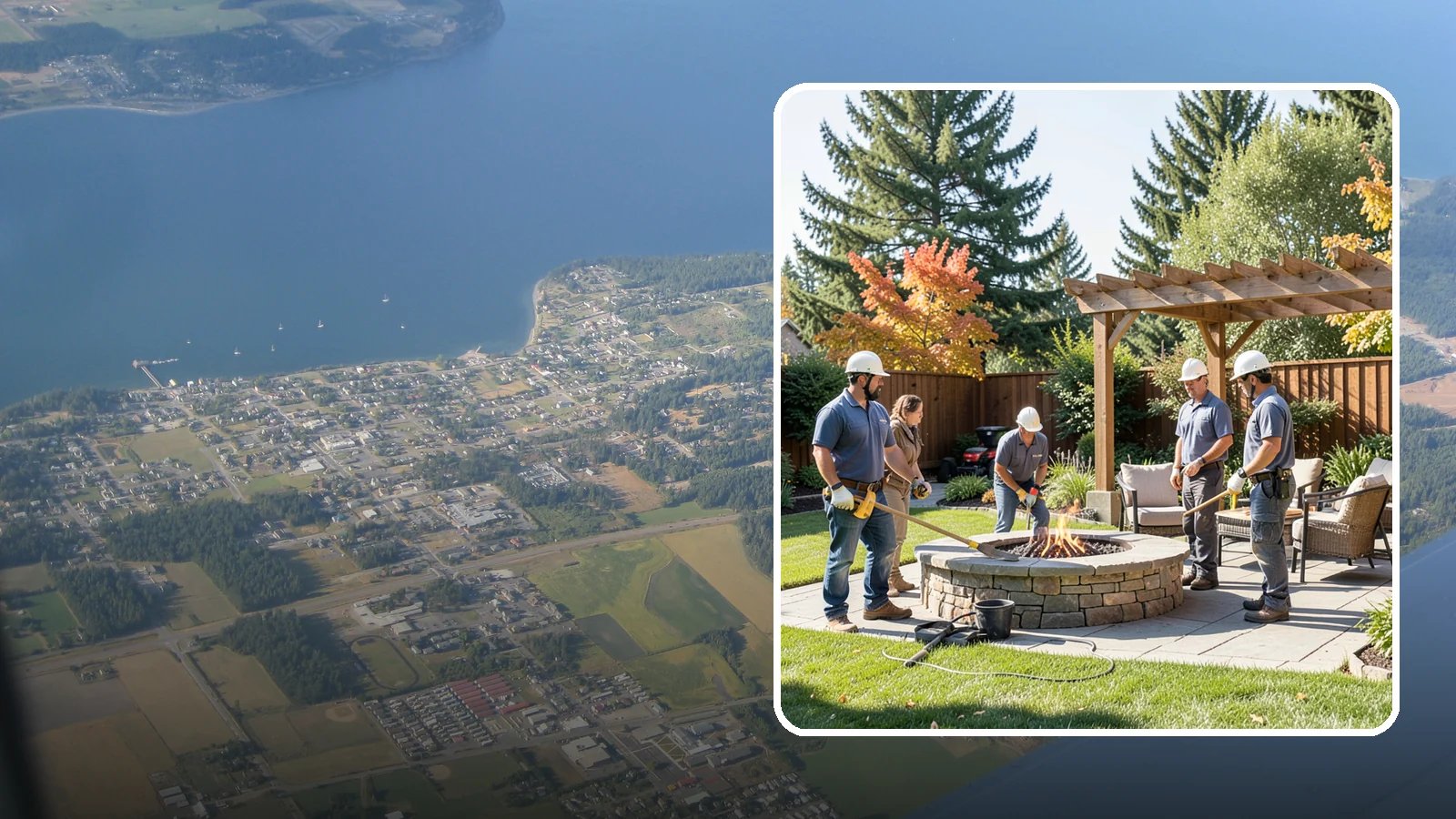 Fire Pit Installation in Coupeville, Island County, WA - Wood-burning or gas fire pits that create a warm, inviting gathering spot for year-round evenings.