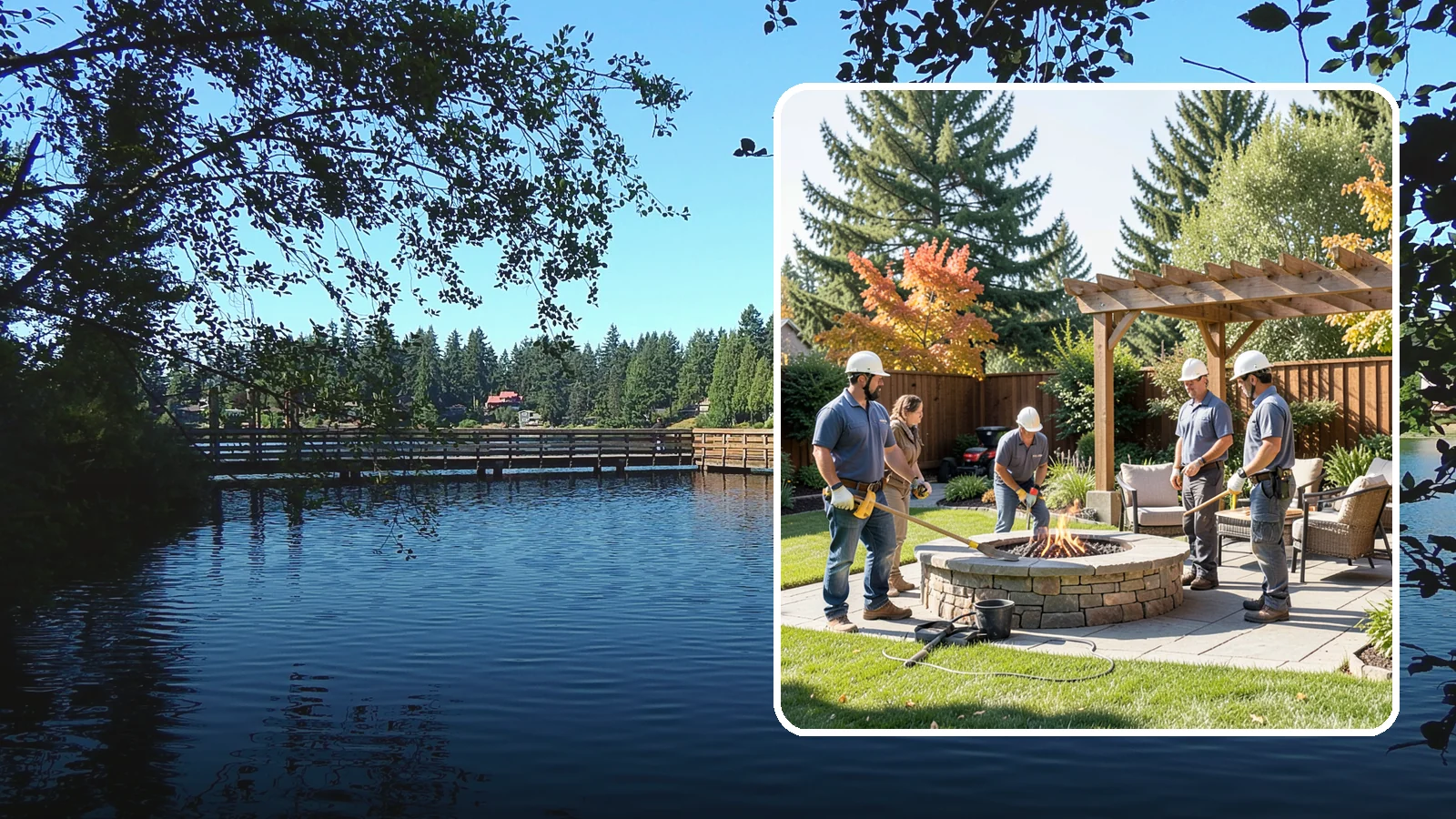 Fire Pit Installation in Federal Way, King County, WA - Wood-burning or gas fire pits that create a warm, inviting gathering spot for year-round evenings.