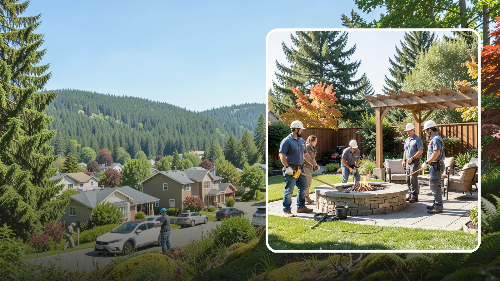 Fire Pit Installation in Index, Snohomish County, WA - Wood-burning or gas fire pits that create a warm, inviting gathering spot for year-round evenings.