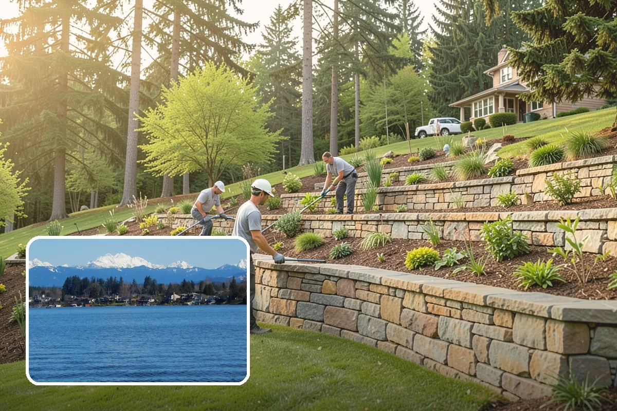 Fire Pit Installation in Lake Stevens, Snohomish County, WA - A natural gathering spot