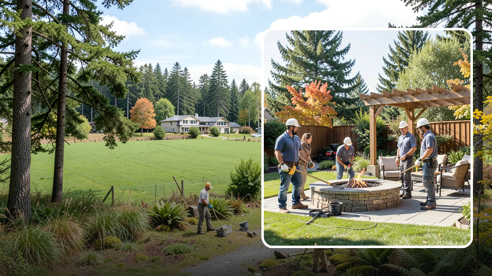 Fire Pit Installation in Lyman, Skagit County, WA - Wood-burning or gas fire pits that create a warm, inviting gathering spot for year-round evenings.