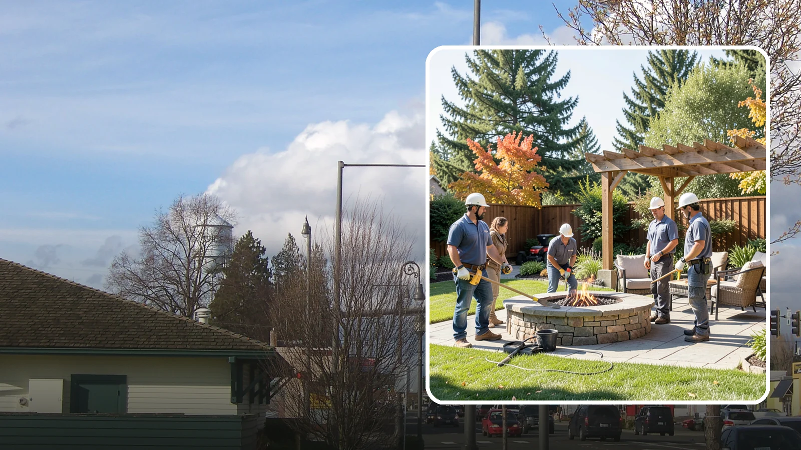 Fire Pit Installation in Marysville, Snohomish County, WA - Wood-burning or gas fire pits that create a warm, inviting gathering spot for year-round evenings.