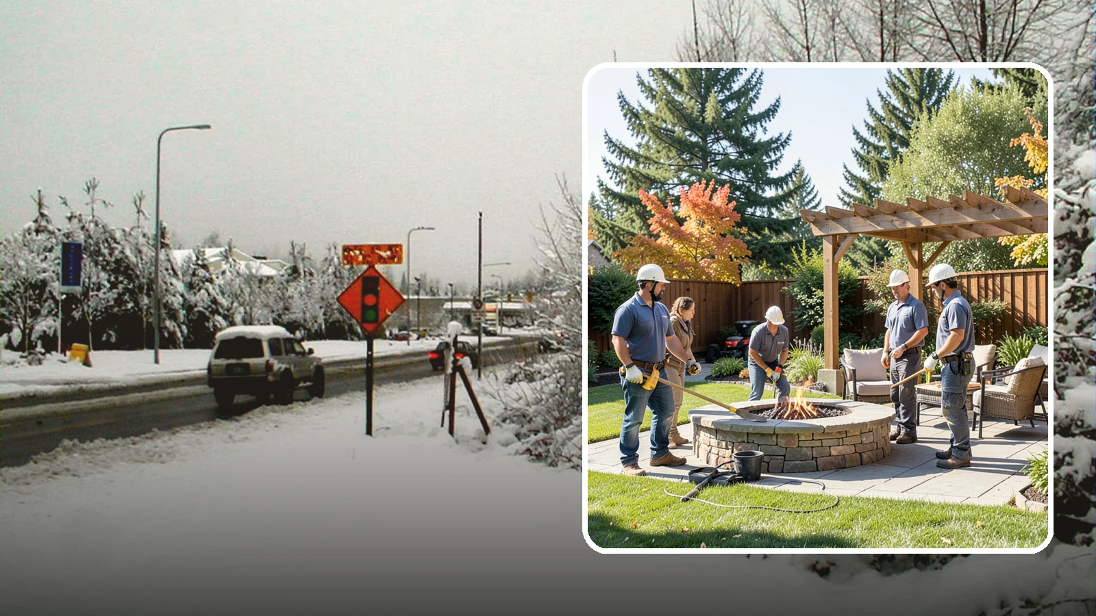 Fire Pit Installation in Newcastle, King County, WA - Wood-burning or gas fire pits that create a warm, inviting gathering spot for year-round evenings.