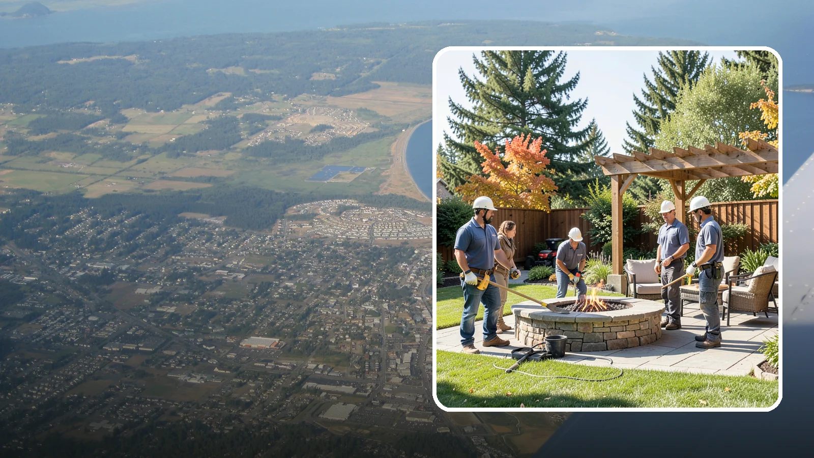 Fire Pit Installation in Oak Harbor, Island County, WA - Wood-burning or gas fire pits that create a warm, inviting gathering spot for year-round evenings.