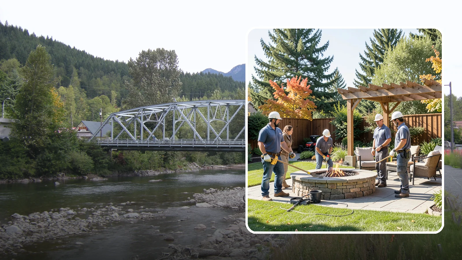 Fire Pit Installation in Skykomish, King County, WA - Wood-burning or gas fire pits that create a warm, inviting gathering spot for year-round evenings.