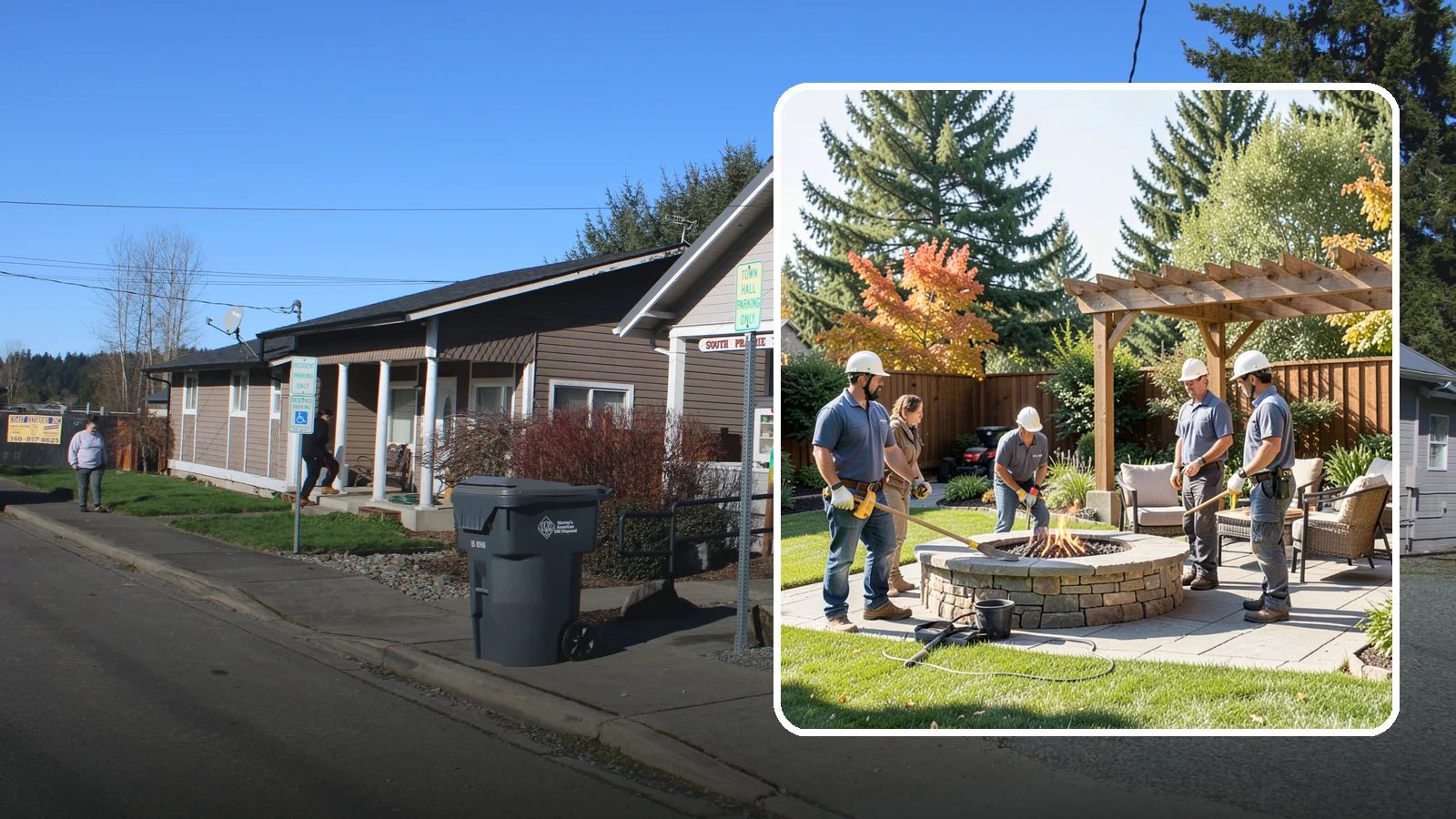 Fire Pit Installation in South Prairie, Pierce County, WA - Wood-burning or gas fire pits that create a warm, inviting gathering spot for year-round evenings.