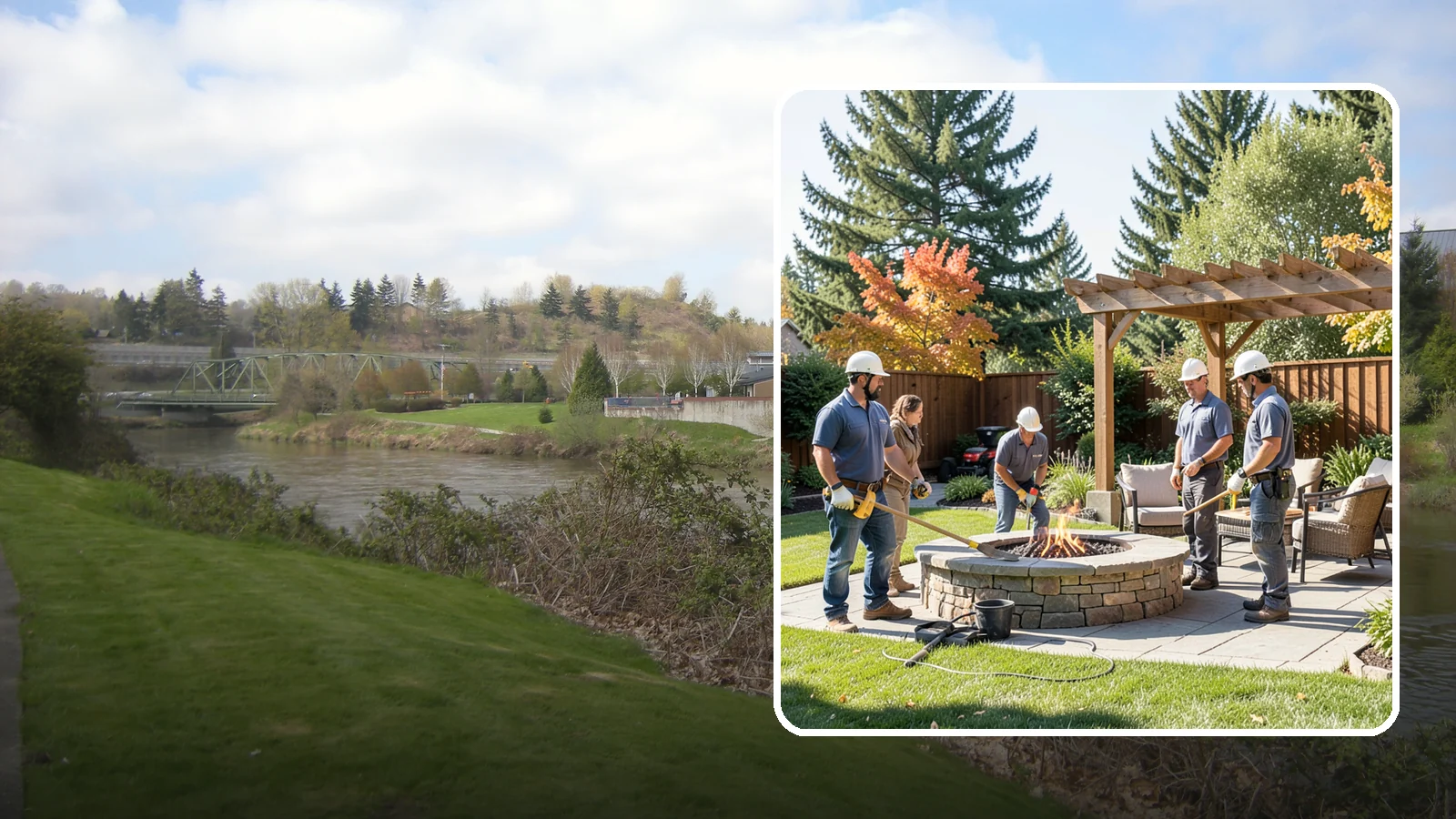 Fire Pit Installation in Tukwila, King County, WA - Wood-burning or gas fire pits that create a warm, inviting gathering spot for year-round evenings.
