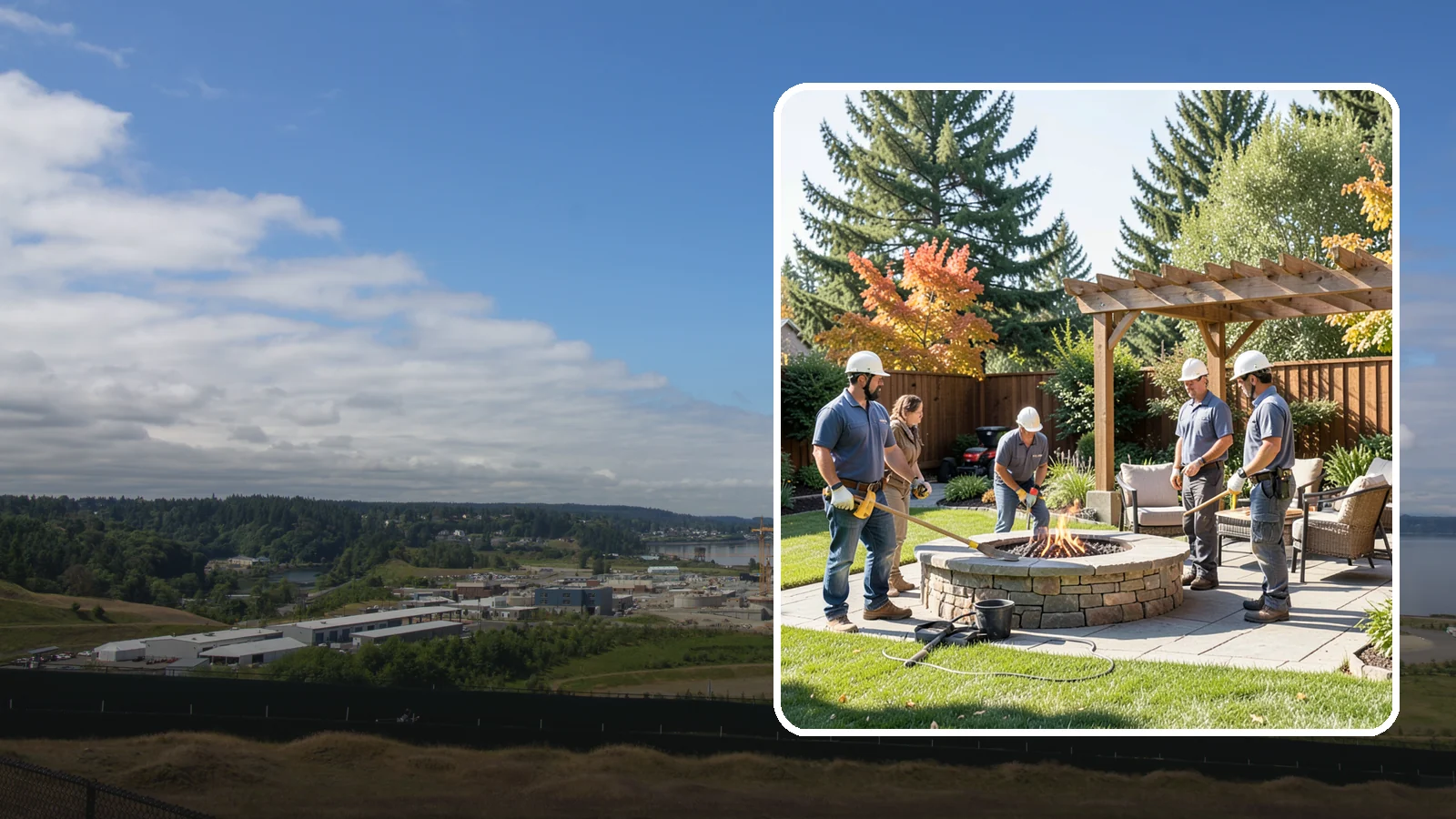 Fire Pit Installation in University Place, Pierce County, WA - Wood-burning or gas fire pits that create a warm, inviting gathering spot for year-round evenings.