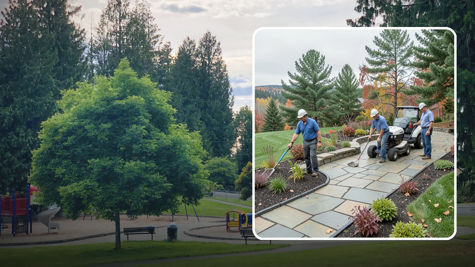 Flagstone Installation in Bonney Lake, Pierce County, WA - Irregular flagstone laid in flowing, natural patterns for rustic PNW garden paths, patios, and stepping-stone walkways.