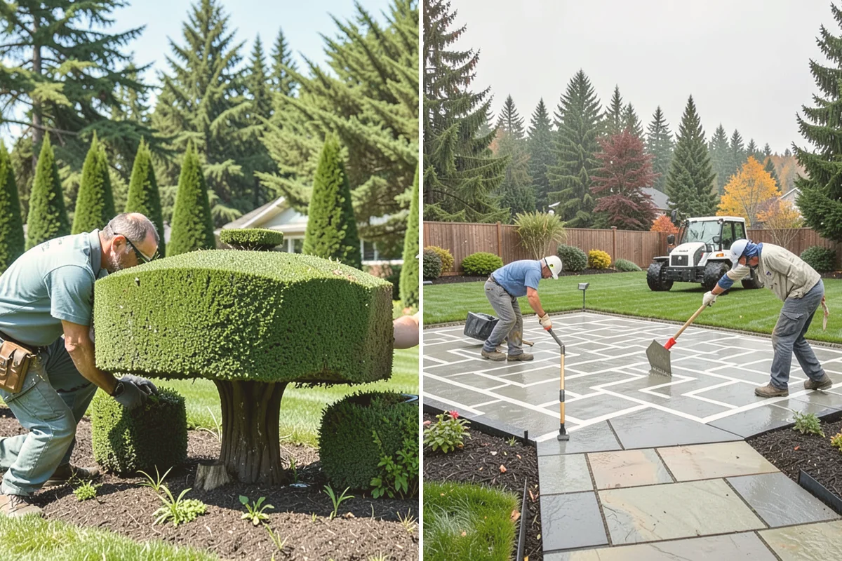 Flagstone Installation in Brier, Snohomish County, WA - Plan the layout and confirm drainage direction
