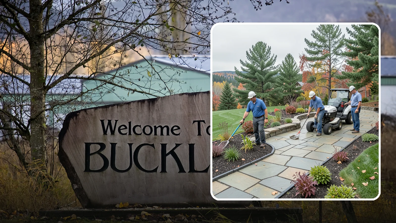 Flagstone Installation in Buckley, Pierce County, WA - Irregular flagstone laid in flowing, natural patterns for rustic PNW garden paths, patios, and stepping-stone walkways.