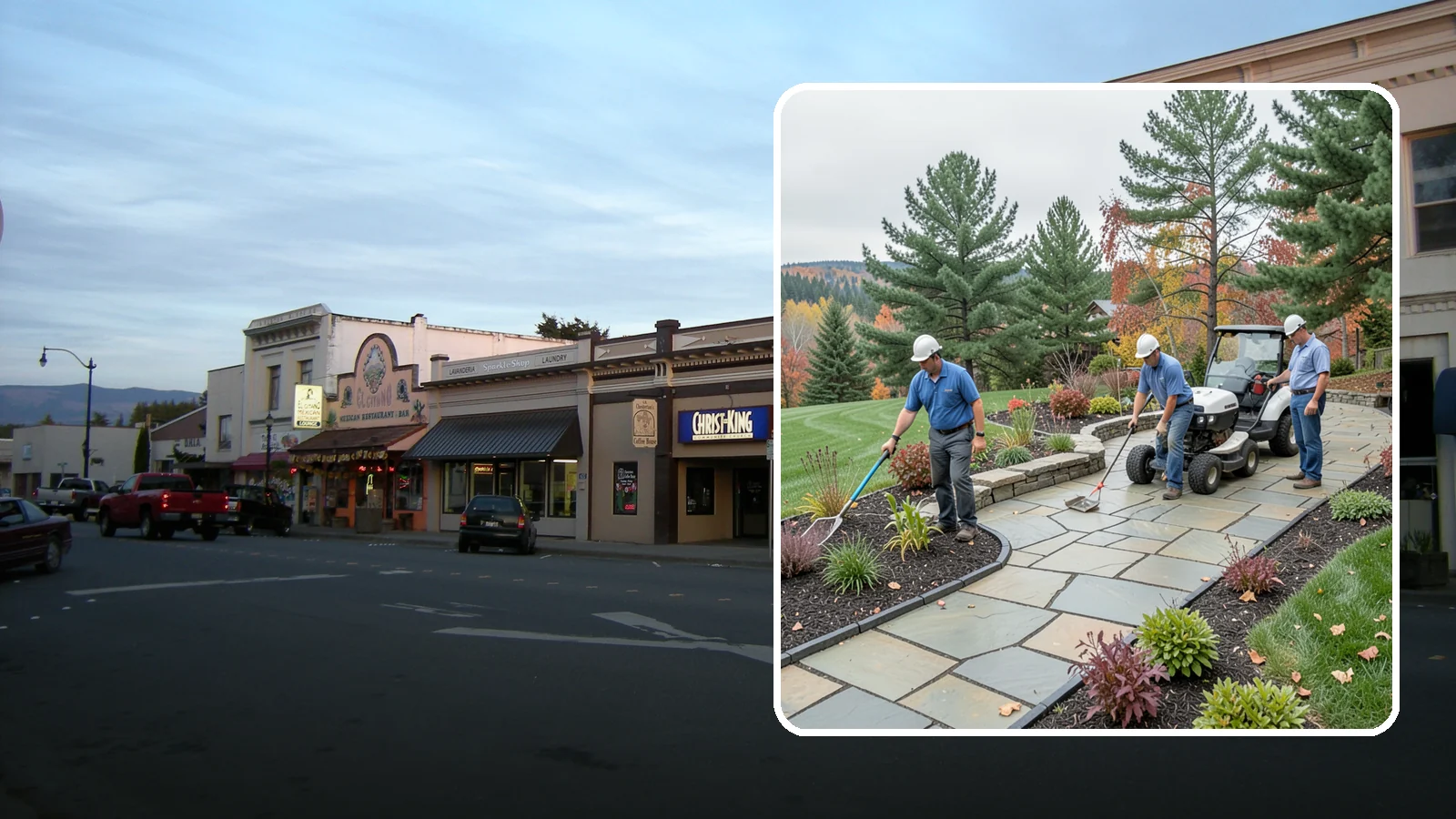 Flagstone Installation in Burlington, Skagit County, WA - Irregular flagstone laid in flowing, natural patterns for rustic PNW garden paths, patios, and stepping-stone walkways.
