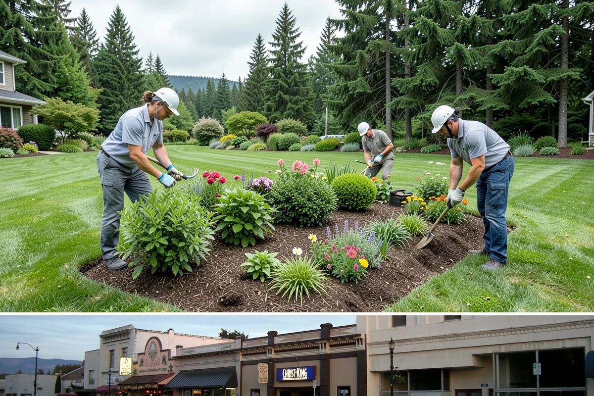 Flagstone Installation in Burlington, Skagit County, WA - Best installed spring through fall when dry-set joints can settle, though sheltered paths can be built during drier winter breaks.